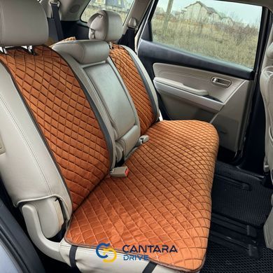 купить Задняя накидка на сиденье с алькантары Lux ПАЙКА, Квадратный ромб медь 3