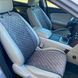 купить Накидки на сиденье с алькантары Lux ПАЙКА, Квадратный ромб тёмно-серый. Стандарт. Полный комплект 1