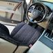 купити Автомобільна накидка на сидіння з алькантари Lux Великі чорні стільники Преміум+ 1 передня 2