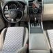 купити Накидки на сидіння для авто з алькантари Lux Прошитий квадратний ромбік Сірий Стандарт Повний комплект 3