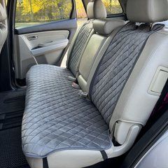 купить Накидка на задние сиденья автомобиля из алькантары Lux Диамонд удлиненный темно-серый ромб (колор 19) 1
