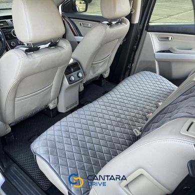 купити Накидка на задні сидіння автомобіля з алькантари Lux Діамонд подовжений темно-сірий ромб (колор 19) 2
