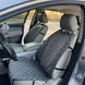 купить Авто накидки на сиденья из алькантары Lux Диамонд прошитый темно серый ромб Премиум+ Передний комплект 1