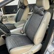 купити Автомобільні накидки на сидіння з алькантари Lux Великі темно-сірі стільники Стандарт Повний комплект 1