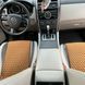 купити Накидка на сидіння з алькантари Lux Коричневий ромб з білим рядком Стандарт 1 передня 3