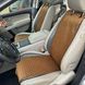 купити Накидки на сидіння з алькантари Lux Коричневий ромб з білим рядком Стандарт Передній комплект 1