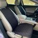 купити Накидка на сидіння АЛЬКАНТАРИ Lux (штучної замші), великий ромб, Чорний з подвійним чорним рядком, Преміум, 1 передня 3