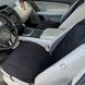 купить Накидки на сиденье из алькантары Lux, Черные плоские соты с красной строчкой, Премиум, Полный комплект 2