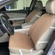 купити Накидки на сидіння з алькантари Lux Темно-бежеві плоскі стільники з темно-бежевим рядком Преміум+ Повний комплект 1