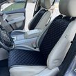 купить Накидка на сидение в машину из алькантары Lux прошитый квадратный ромбик Черный с черной нитью Стандарт 1 передняя 1