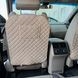 купить Защитная накидка на сиденье автомобиля от ног детей из перфорированной Эко-кожи Бежевая Округленная с карманом под планшет 1