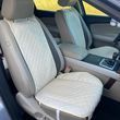 купить Универсальные накидки на сиденья авто из алькантары Lux ПАЙКА Квадратный ромб нежно кремовый Премиум Полный комплект 1