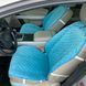 купити Накидки на сидіння з алькантари Lux ПАЙКА, Квадратний ромб бірюза. Преміум+. 1 передня 1