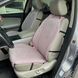 купить Универсальные накидки на сиденья автомобиля из алькантары Lux ПАЙКА Квадратный ромб Нежно-розовые Премиум+ Передний комплект 1