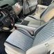 купить Накидка на автомобильное сиденье из алькантары Lux Большие светло-серые соты Стандарт 1 передняя 2