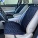 купить Накидки на сиденье с алькантары Lux ПАЙКА, Квадратный ромб черный. Премиум. Передний комплект 3