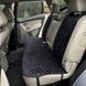 купить Накидка на заднее сиденье авто из алькантары Lux Прошитый квадратный ромбик Черный с белой нитью 2