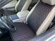 купити Накидки для авто з екошкіри, Чорні з подвійним червоним рядком, Преміум, Повний комплект 1