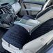 купити Автомобільні накидки на сидіння з алькантари Lux прошитий квадратний ромбік Чорний з чорним рядком Преміум Повний комплект 2