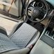 купити Накидки на сидіння для авто з алькантари Lux Великі світло-сірі стільники Стандарт Повний комплект 3