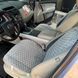 купить Накидка на сидушку автомобиля из алькантары Lux Большие светло-серые соты Премиум 1 передняя 2