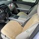 купить Накидки на сидушки авто из алькантары Lux ПАЙКА Квадратный ромб Песочные Премиум Полный комплект 2
