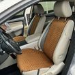 купить Накидка на сиденье из алькантары Lux (штучной замши), Коричневая с коричневой нитью (ромб), Премиум, 1 передняя 1