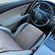 купити Накидки на сидіння з алькантари Lux ПАЙКА, Подовжений ромб капучино. Стандарт. Передній комплект 6