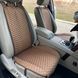 купить Накидки на сиденья из алькантары Lux Коричневые соты с коричневой строчкой Премиум Передний комплект 3