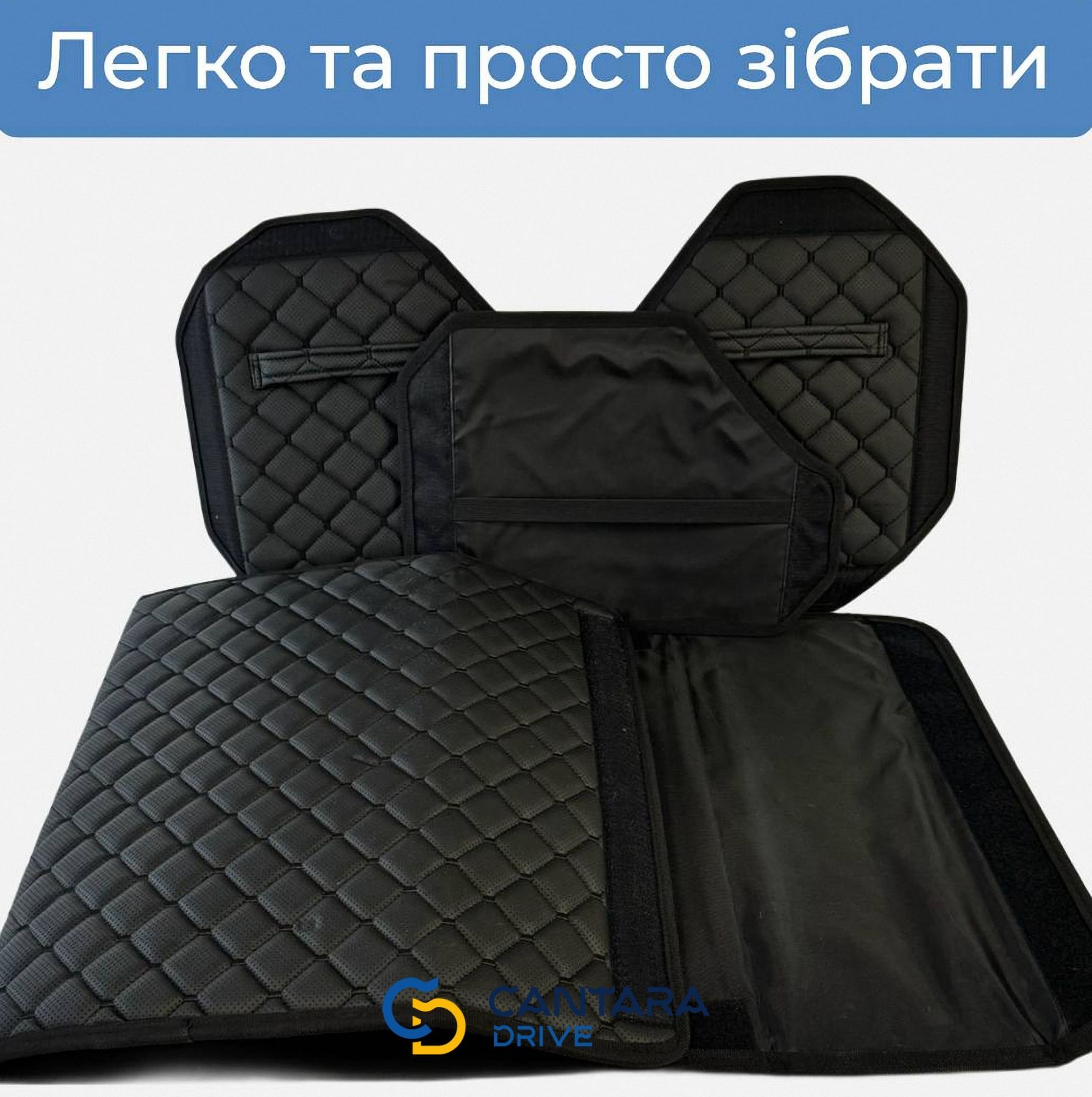 купити Автомобільний органайзер в багажник з перфорованої екошкіри, Чорний з чорним рядком, Розмір M, 50*30*30 см 7