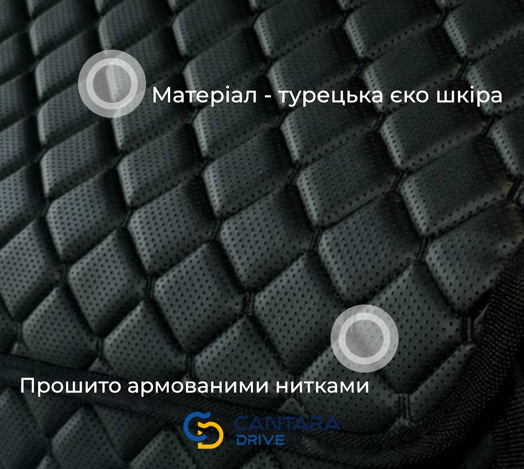 купити Автомобільний органайзер в багажник з перфорованої екошкіри, Чорний з чорним рядком, Розмір M, 50*30*30 см 4
