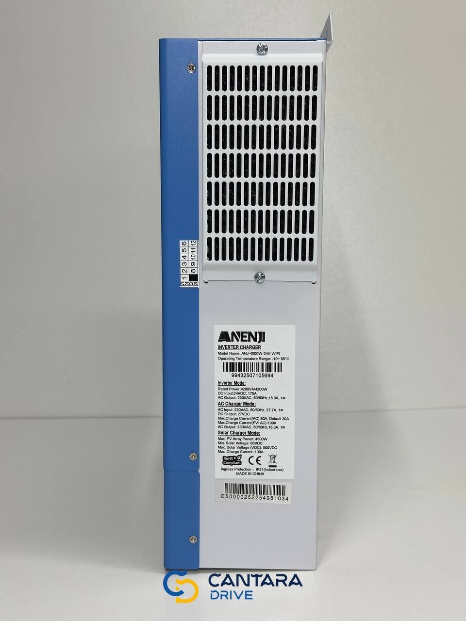 Гібридний інвертор ANENJI ANJ-4000-24V-WIFI, 24 В, 4000 Вт (безперебійник, UPS, ДБЖ)