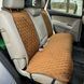 купити Накидки на сидіння з АЛЬКАНТАРИ Lux (штучної замші), великий ромб, Коричневий з подвійним коричневим рядком, Стандарт, Повний комплект 6