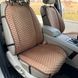 купить Накидки на сиденья из Алькантары Lux Коричневые соты с коричневой строчкой Премиум+, 2 передних 3