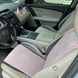 купить Автонакидки на сидения из алькантары Lux ПАЙКА Квадратный ромб Нежно-розовые Стандарт Полный комплект 2