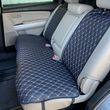 купить Накидка задняя для авто из экокожи, Черная с двойной белой строчкой 1