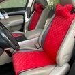 купити Накидки на сидіння з алькантари Lux ПАЙКА, Квадратний ромб червоний. Стандарт. Передній комплект 1