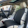 купить Накидка для авто из перфорированной экокожи, Черные с золотой строчкой, Премиум+, 1 передняя 1