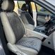 купить Накидки на сиденья для автомобиля из алькантары Lux Диамонд удлиненный темно-серый ромб (колор 19) Стандарт Полный комплект 4