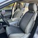 купить Накидки на сиденья для автомобиля из алькантары Lux Диамонд удлиненный темно-серый ромб (колор 19) Стандарт Полный комплект 1