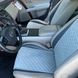 купить Накидки на сиденье с алькантары Lux ПАЙКА, Квадратный ромб светло-серый. Стандарт. Передний комплект 7