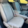 купити Накидки на сидіння з алькантари Lux ПАЙКА, Квадратний ромб світло-сірий. Преміум. Передній комплект 1
